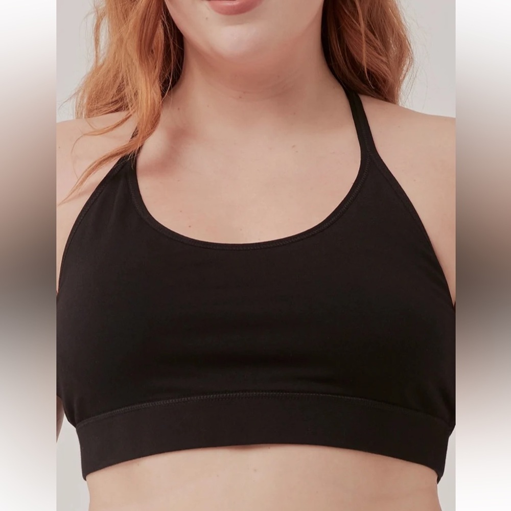 Pact - Modern racerback bralette - bundle of 2 - black and charcoal grey